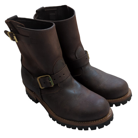 Golden Retriever Shoes - Golden Retriever Womens Leather Buckle Moto Boots Vibram Sole Made in USA 8.5